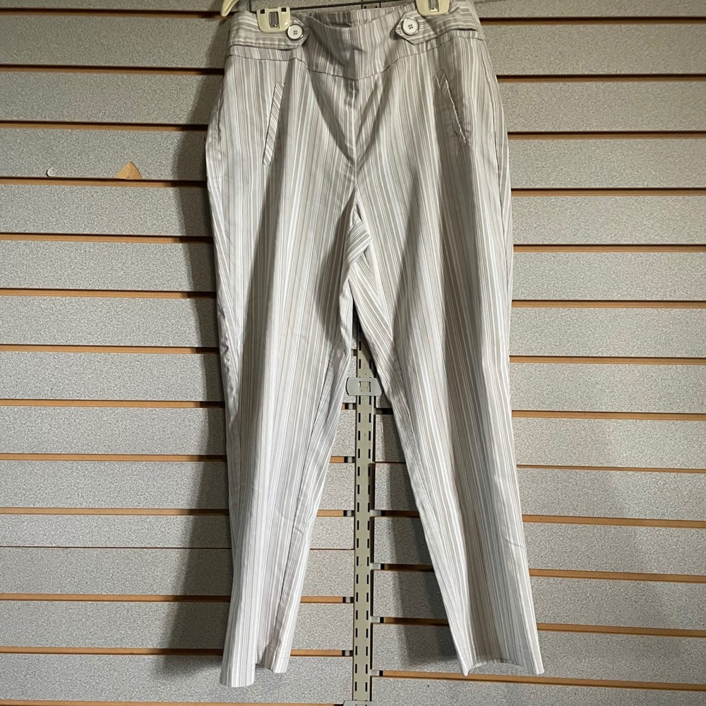 Cato Striped Career‎ Pants High Waist Dress Pants Business Casual Size 8